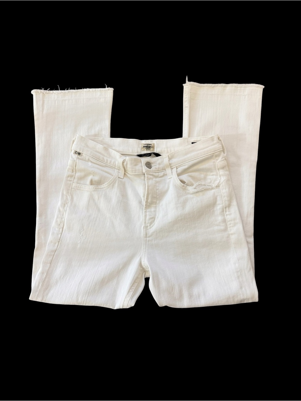 Citizens of Humanity Drew Crop Flare Women's White Jeans